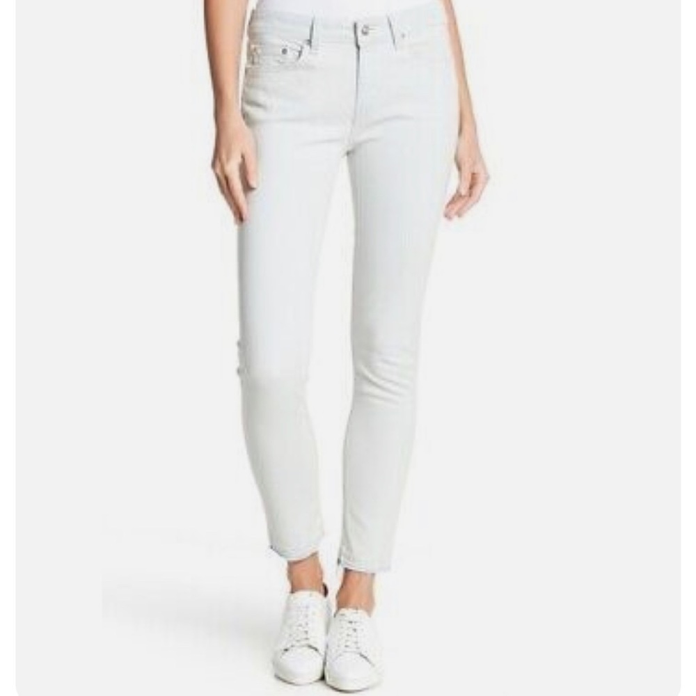 Derek Lam 10 Crosby Denim Devi Mid-Rise Skinny Jeans Light Wash Bleached